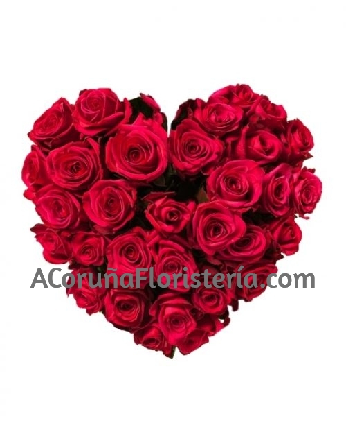 Corazón Funerario 36 Rosas