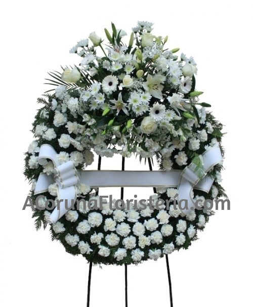 Corona Funeraria Blanca