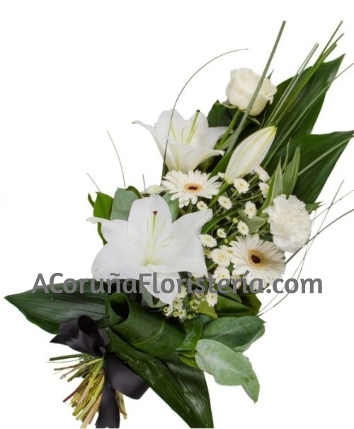 ramo funerario blanco para difuntos