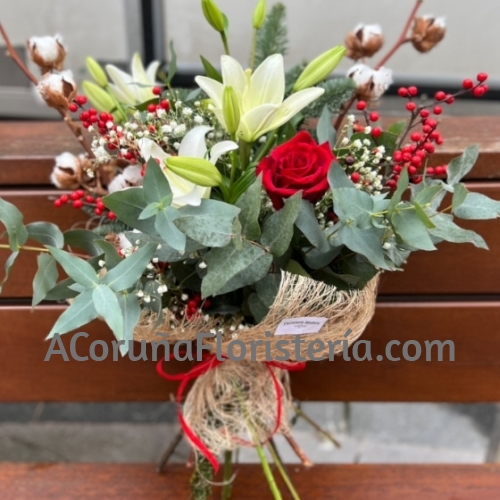 Ramo de Lilium Blanco de Navidad